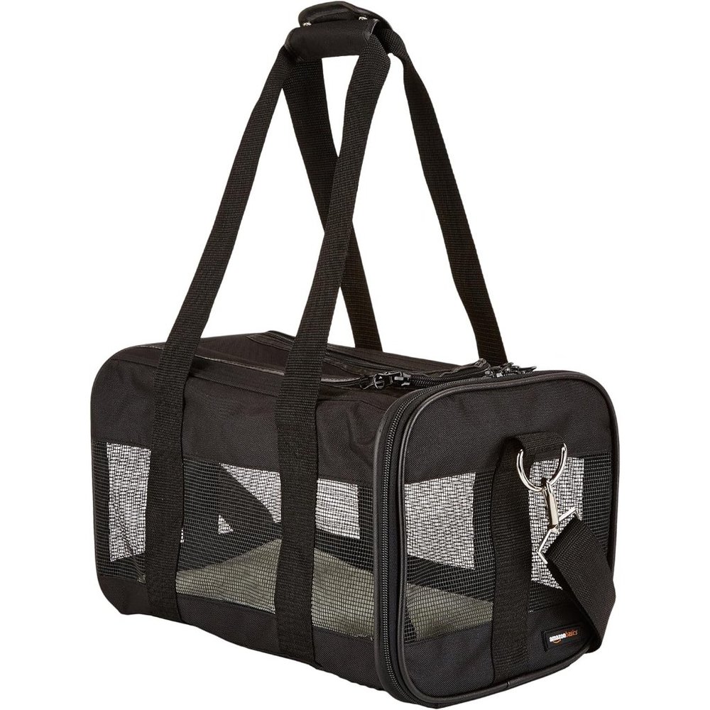 Amazon Basics Small Pet Travel Carrier - Soft-Sided - Black - No Wheels